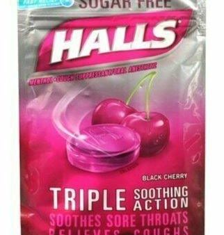 Halls Mentho-Lyptus Drops Sugar Free Black Cherry 25 Each For Cheap