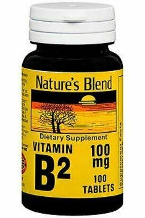 Nature s Blend Vitamin B2 100 mg - 100 Tablets Discount