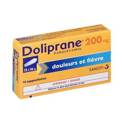 DOLIPRANE Suppository 200mg 10Supp Box Sale